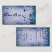 Paarse  Florist Leafy Swirl Visitekaartje (Voorkant / Achterkant)