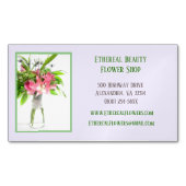 Paarse Florist Magnetisch Visitekaartje (Voorkant)