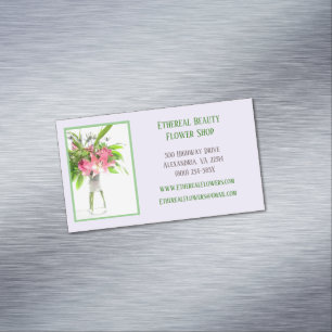 Paarse Florist Magnetisch Visitekaartje