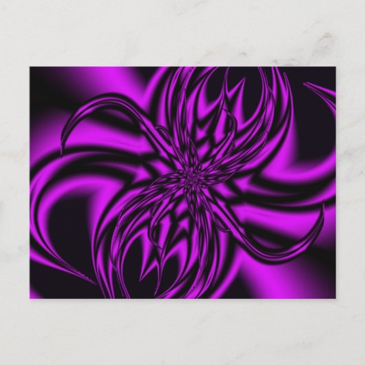 Paarse flow fractaal Briefkaart (Voorkant)