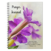 Paarse Flower Art Faith Bible Verse Journal Notitieboek (Voorkant)