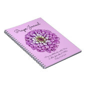 Paarse Flower Art Prayer Journal Notitieboek (Rechterzijde)