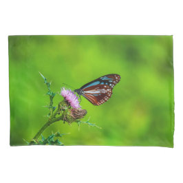Paarse Flower Butterfly Pillow Hoesje Kussensloop