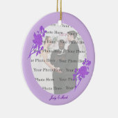 Paarse Flower Custom Round Ornament (Rechts)