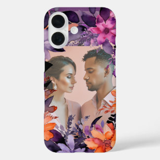 Paarse Flower Elegance Floral Romantische Foto iPhone 16 Hoesje