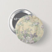 Paarse Flower Garden Button (Voorkant /achterkant)