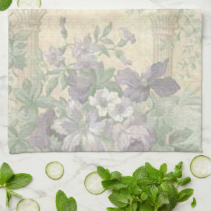 Paarse Flower Garden Keuken Handdoek