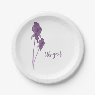 Paarse Flower gepersonaliseerde douche Bord