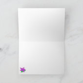 Paarse Flower JUBILEUM KAART (Binnen)