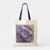 "Paarse Flower Jumbo Canvas tas – Ai design (Achterkant)