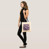 "Paarse Flower Jumbo Canvas tas – Ai design (Voorkant (model))