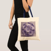 "Paarse Flower Jumbo Canvas tas – Ai design (Voorkant (product))