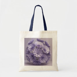 "Paarse Flower Jumbo Canvas tas – Ai design