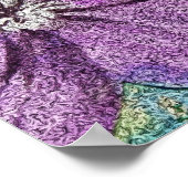 Paarse Flower Mixed Media Digital Art Poster (Hoek)