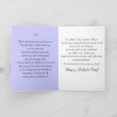 Paarse Flower Moederdag Kaart (Binnen)