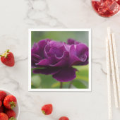 Paarse Flower Napkins Servet (Insitu)
