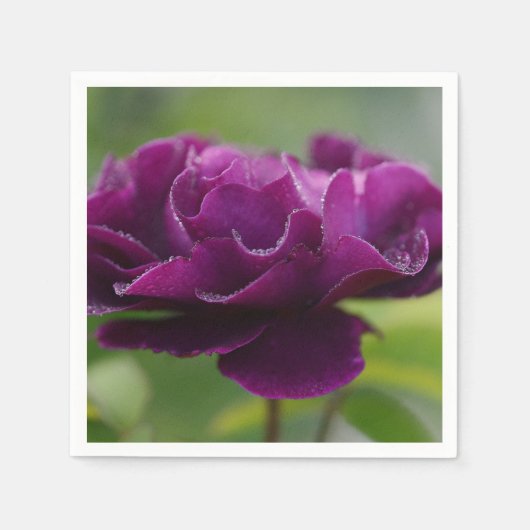 Paarse Flower Napkins Servet (Voorkant)