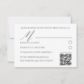  Paarse Flower Pattern Wedding RSVP (Achterkant)