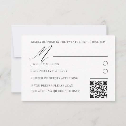  Paarse Flower Pattern Wedding RSVP (Achterkant)