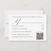 Paarse Flower Pattern Wedding RSVP Kaartje (Achterkant)