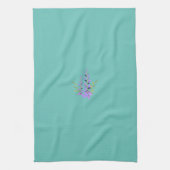 Paarse Flower Table Handdoek op een weelderige gro (Verticaal)