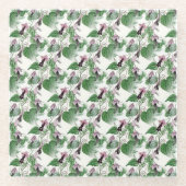 Paarse Flower Vine Pattern Onderzetters (Voorkant)