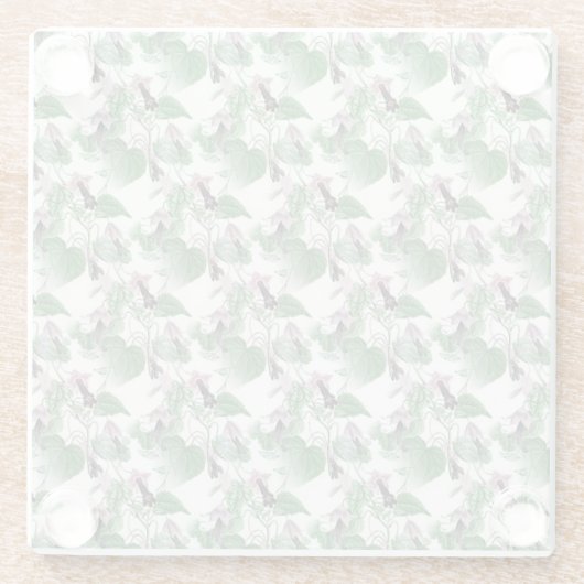 Paarse Flower Vine Pattern Onderzetters (Achterkant)