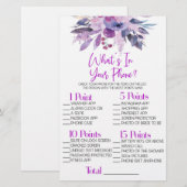 Paarse Flower Wat is er in telefoon Vrijgezellenfe Briefpapier (Voorkant / Achterkant)