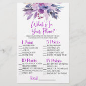 Paarse Flower Wat is er in telefoon Vrijgezellenfe Briefpapier (Voorkant)