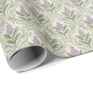 Paarse Flower Wrapping Paper Roll Cadeaupapier
