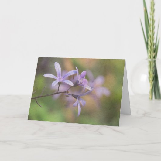 Paarse Flowery Branch Notecard Kaart (Voorkant)
