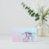 Paarse fluisteringen visitekaartje (Staand voorkant)