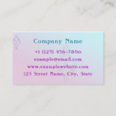 Paarse fluisteringen visitekaartje (Achterkant)