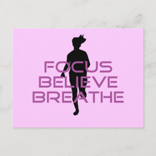 Paarse Focus Believe Breathe Briefkaart