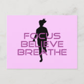 Paarse Focus Believe Breathe Briefkaart (Voorkant)
