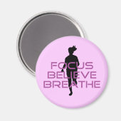Paarse Focus Believe Breathe Magneet (Voorkant / Achterkant)