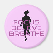 Paarse Focus Believe Breathe Magneet (Voorkant)