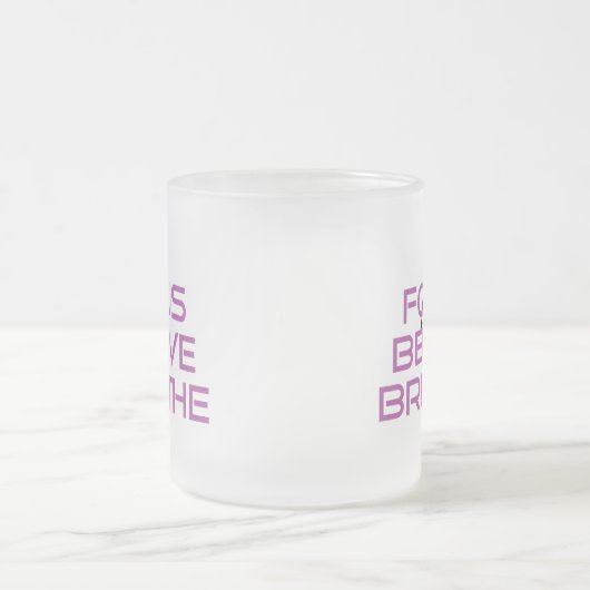 Paarse Focus Believe Breathe Matglas Koffiemok (Center)