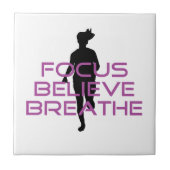 Paarse Focus Believe Breathe Tegeltje (Voorkant)