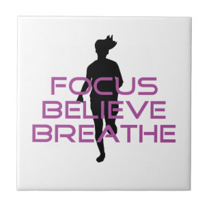 Paarse Focus Believe Breathe Tegeltje