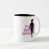 Paarse Focus Believe Breathe Tweekleurige Koffiemok (Voorkant rechts)