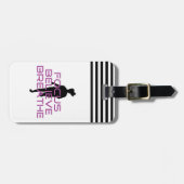 Paarse Focus Geloof Adem Bagagelabel (Voorkant horizontaal)