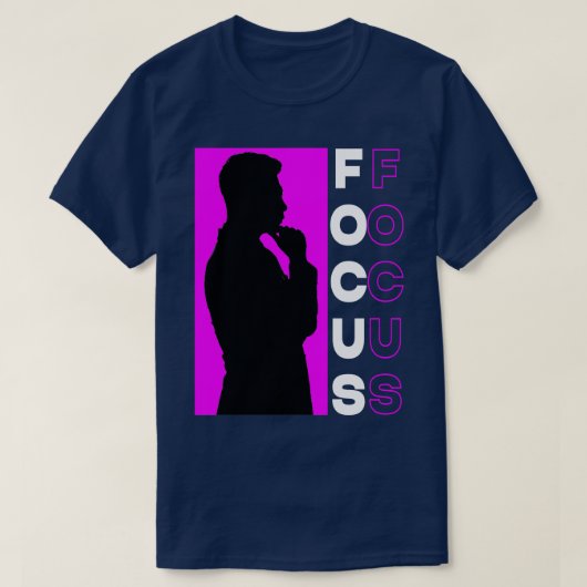 Paarse focus t-shirt (Design voorkant)