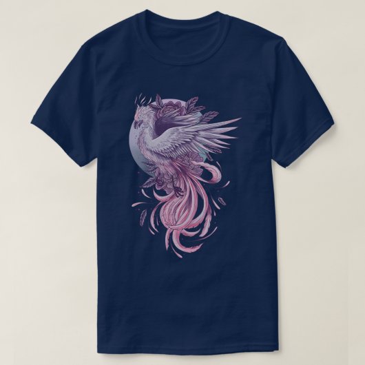 Paarse foenix t-shirt (Design voorkant)