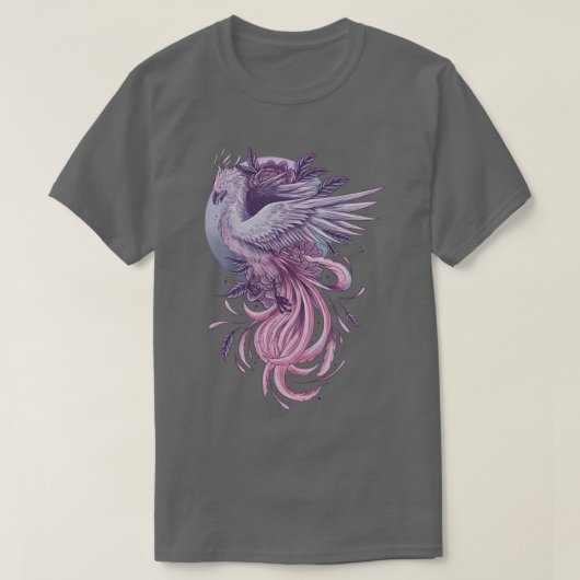 Paarse foenix t-shirt (Design voorkant)