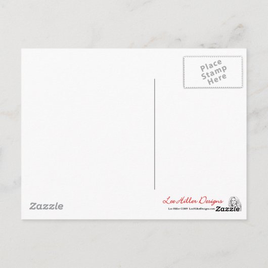 Paarse fog in het herfst geslepen bos briefkaart (Achterkant)