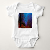 Paarse fog in het herfst geslepen bos romper (Voorkant)