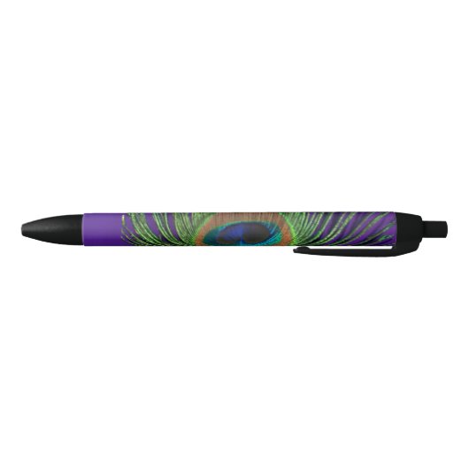 Paarse Foil Peacock Zwarte Inkt Pen (Bodem)