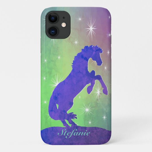 Paarse fokpaarden V (sterren) Case-Mate iPhone Case (Achterkant)