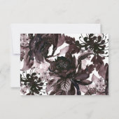 Paarse Foliage Bloemen Gotische Pagan Handfasting RSVP Kaartje (Achterkant)